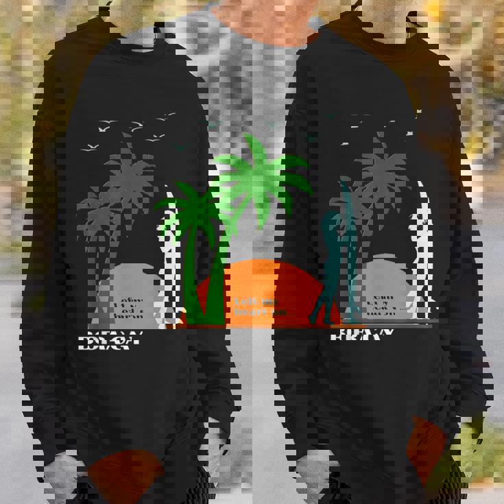 ボラカイ島 ヤシの木 サーフボード 日没 フィリピン ビーチ サーファーガール 東南アジア 島 贈り物 海 お土産 セブ スウェットシャツ 彼への贈り物