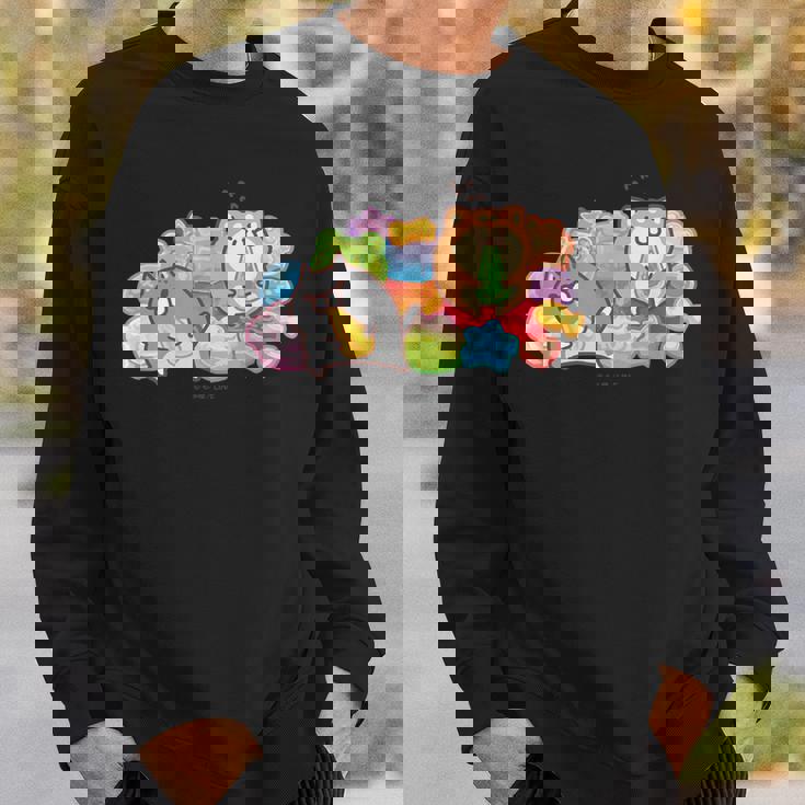 ボンレス犬とボンレス猫 カラフルスナック スウェットシャツ 彼への贈り物