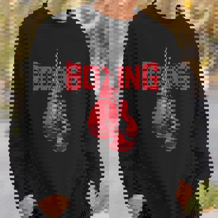 ボールド ボクシンググローブ キックボクシング ボクシング愛好家 ボクサー スウェットシャツ 彼への贈り物