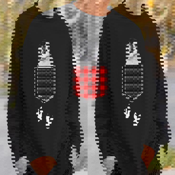 ポケットから覗き出るかわいいペンギン スウェットシャツ 彼への贈り物