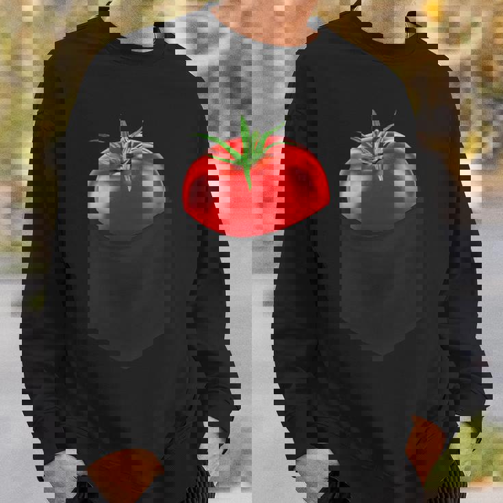 ポケットに入ったトマト、胸に面白いトマト。 スウェットシャツ 彼への贈り物