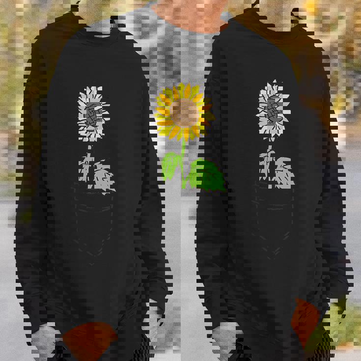 ポケットの中のひまわり ひまわり スウェットシャツ 彼への贈り物