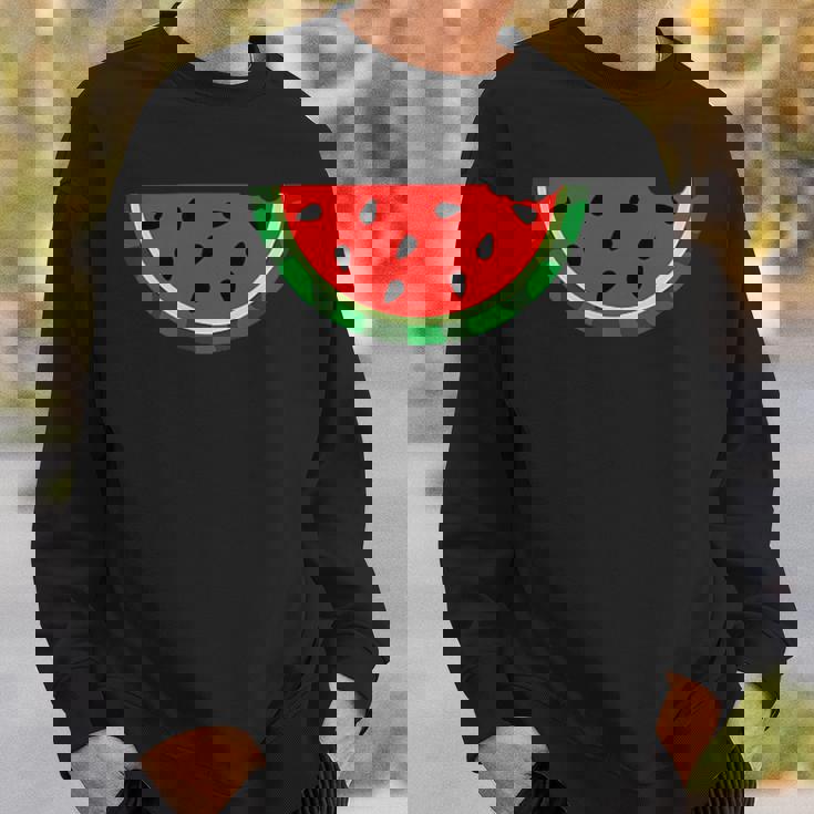 ポケットの中のスイカ かわいいポケットスイカ スウェットシャツ 彼への贈り物