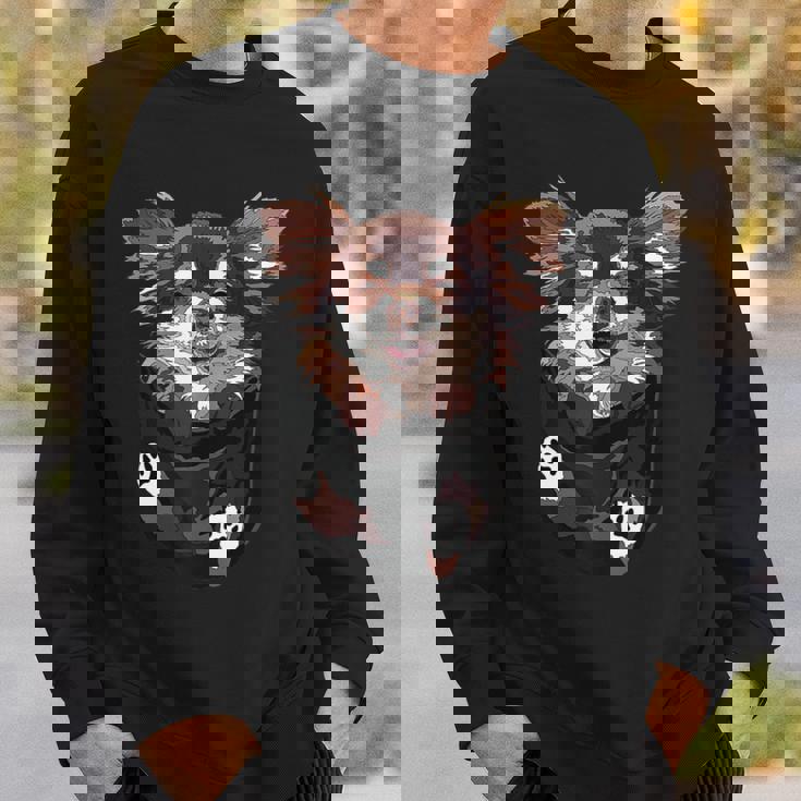 ポケットの中のチワワ 面白い チワワ 長髪 犬好き スウェットシャツ 彼への贈り物