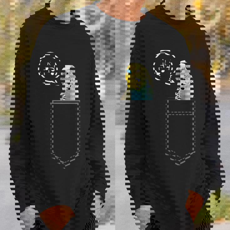 ポケットインコのセキセイインコ 面白くてかわいいセキセイインコ 鳥の飼い主 スウェットシャツ 彼への贈り物