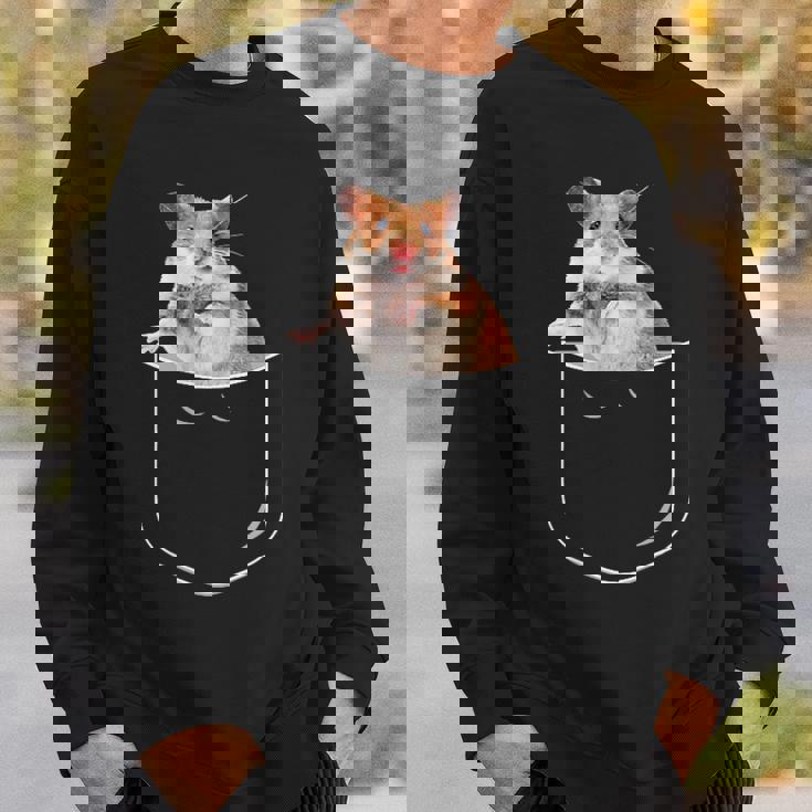 ポケットハムスターシャツ、ポケットに入った面白いハムスター ギフトtシャツ スウェットシャツ 彼への贈り物