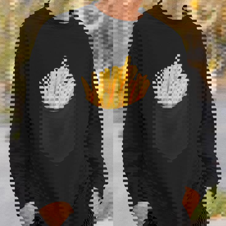 ポケットフライドポテト 胸にチップス フライドポテト スウェットシャツ 彼への贈り物