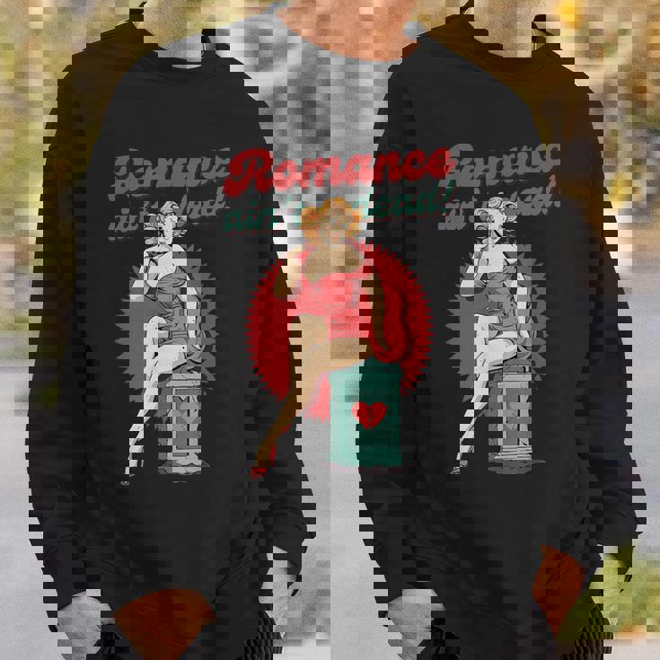 ポップアート ピンナップガール ロマンス Ain't Dead バレンタインシングル スウェットシャツ 彼への贈り物