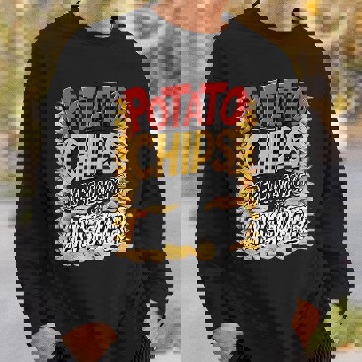 ポテトチップスは常に答えです スナック愛好家 ポテトチップス スウェットシャツ 彼への贈り物