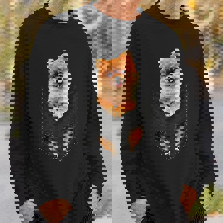 ポム犬愛好家のためのポケットに入った面白いポメラニアン。 スウェットシャツ 彼への贈り物