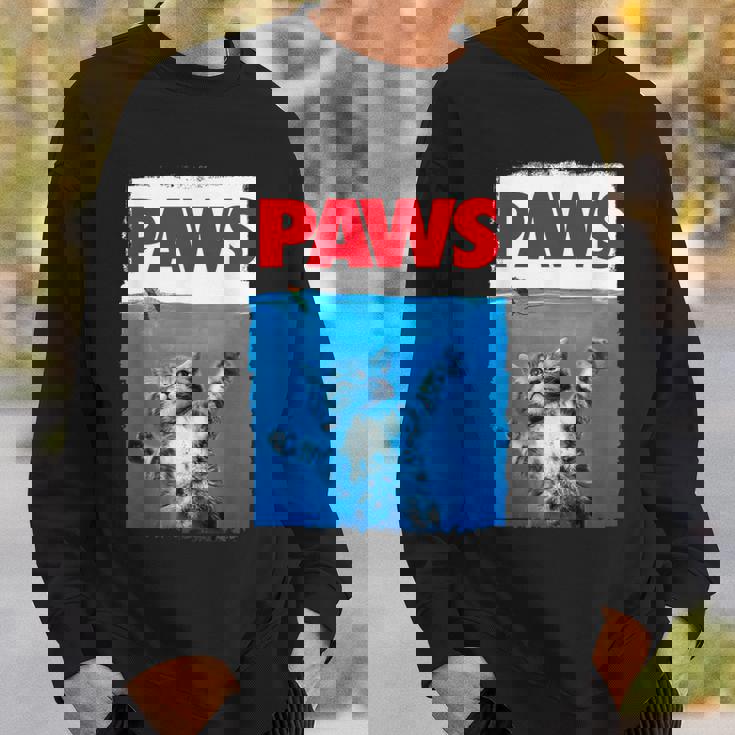 ポーズ（猫の足） かわいいパロディトップ スウェットシャツ 彼への贈り物