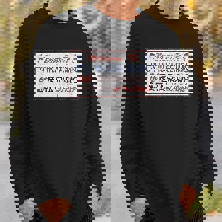 マッスルショールズ アラバマ サイン 録音 キャピタル ロック グラフィック スウェットシャツ 彼への贈り物