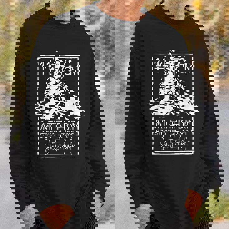 マッターホルン山 ツェルマット ハイキング スイス ギフト スウェットシャツ 彼への贈り物