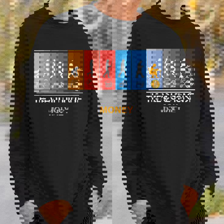 マネーの進化 ビットコイン Btc暗号通貨 スウェットシャツ 彼への贈り物