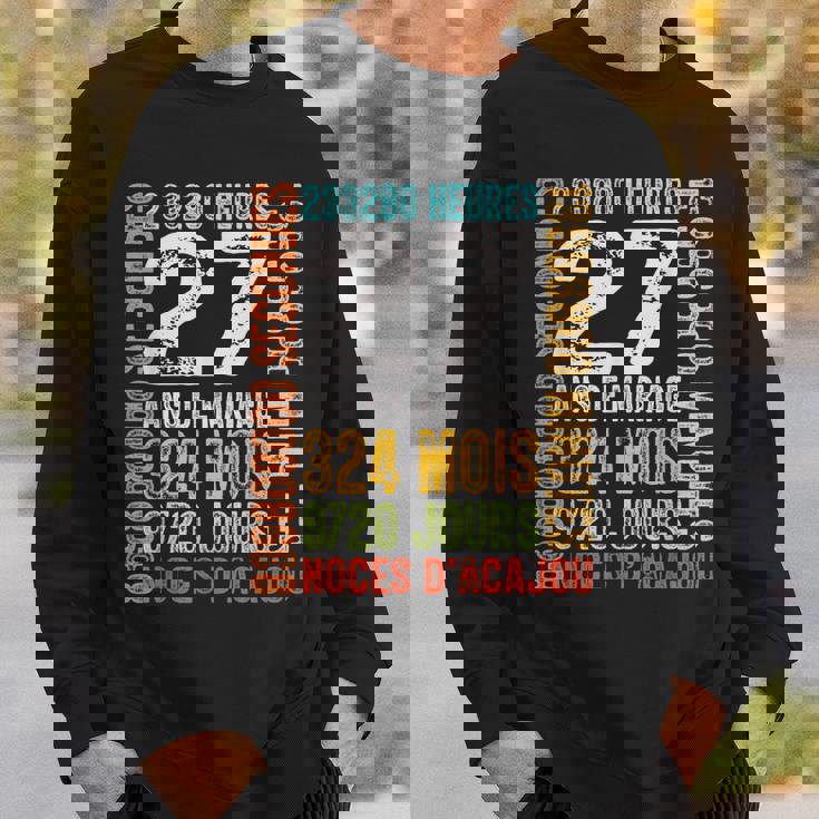 マホガニー結婚記念日、結婚27年プレゼント スウェットシャツ 彼への贈り物