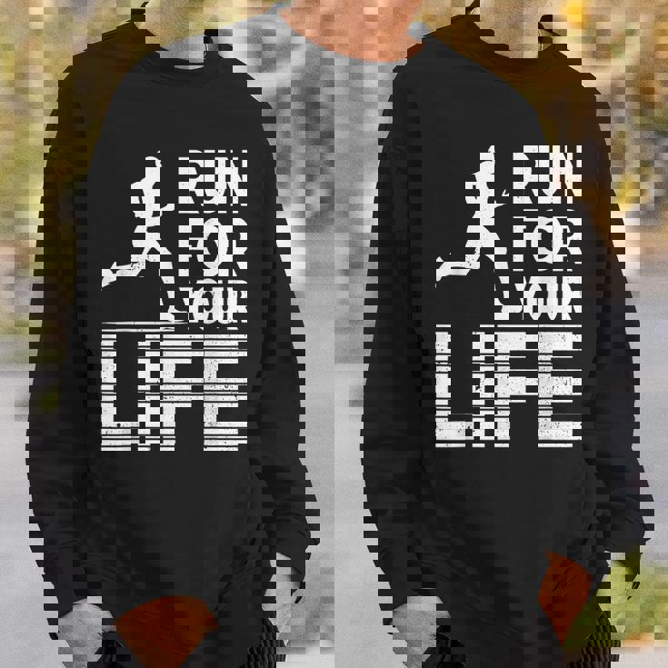 マラソンランナー Run For Your Life ランニング スウェットシャツ 彼への贈り物