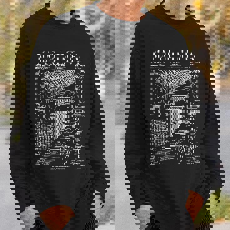 マリンバ奏者 パーカッション 楽器 ヴィンテージ 特許 スウェットシャツ 彼への贈り物