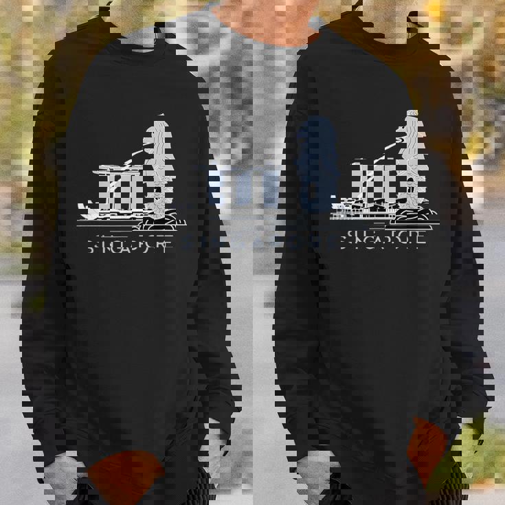 マリーナベイサンズ、マーライオンのスカイラインデザイン、象徴的なシンガポール スウェットシャツ 彼への贈り物