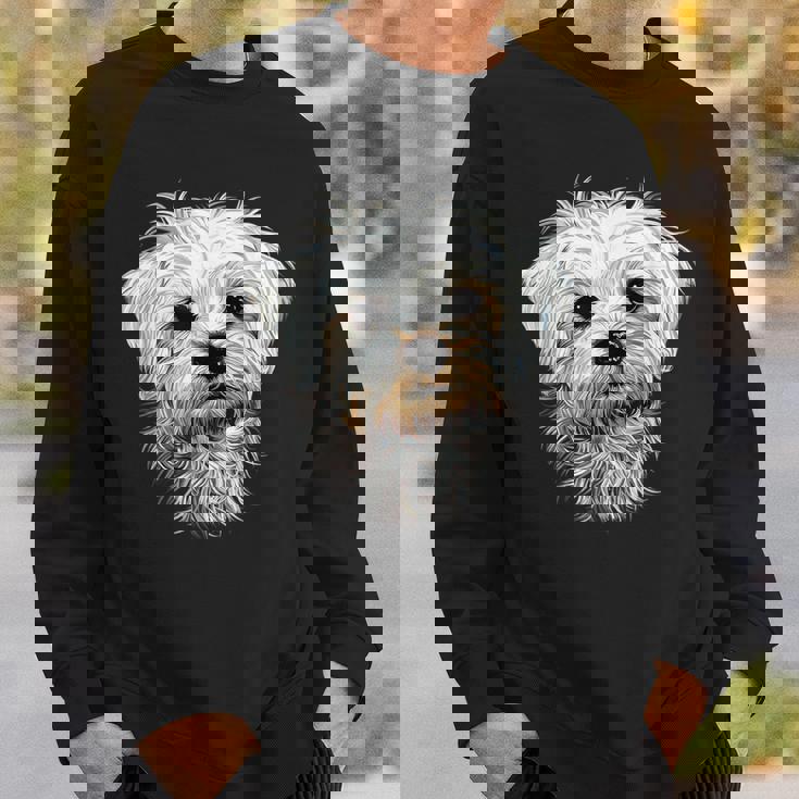 マルチーズ小型マルチーズ犬犬大好き甘いマルチーズ スウェットシャツ 彼への贈り物