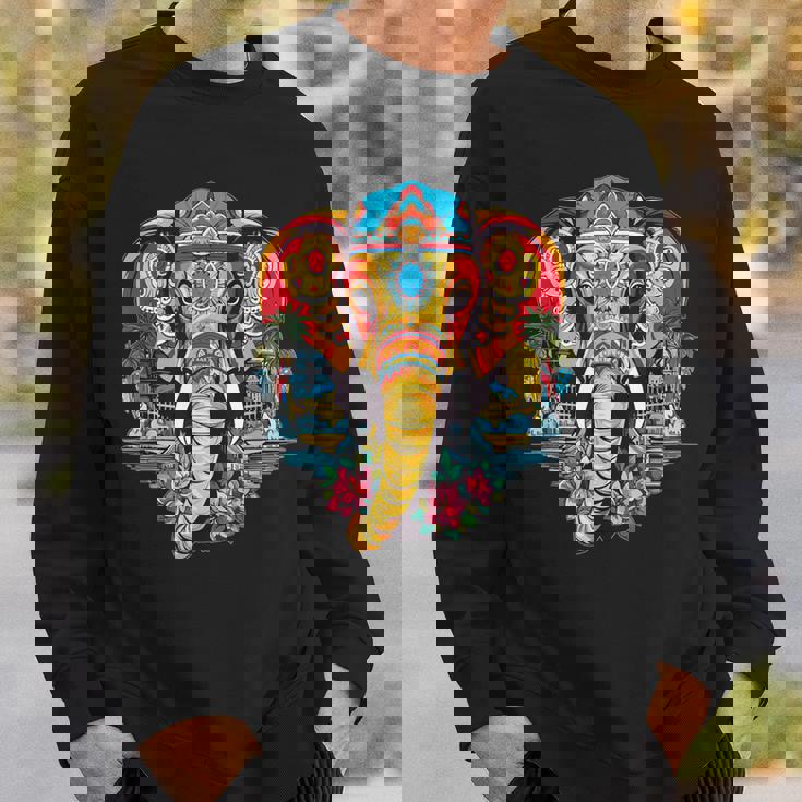 マンダラ タイ 象 恋人 タイ バックパッカー スウェットシャツ 彼への贈り物