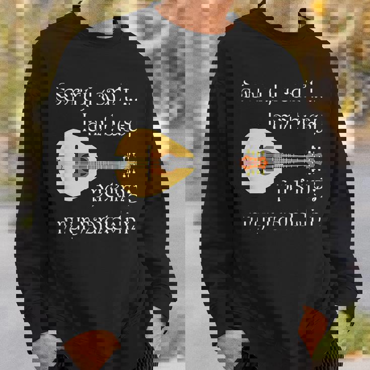 マンドリンピッキング ミュージシャン 音符 フォークミュージック スウェットシャツ 彼への贈り物