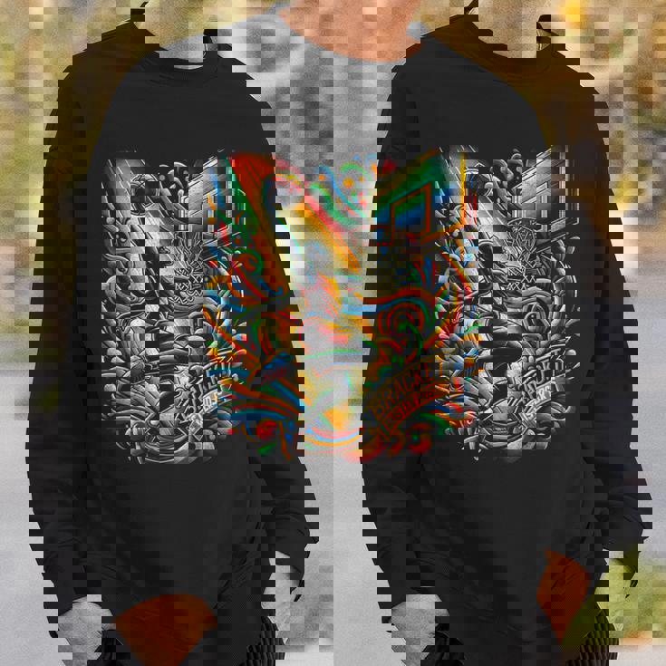 マーチ カレッジ バスケットボール レトロ ブラケット バスター ボス Bボール スウェットシャツ 彼への贈り物