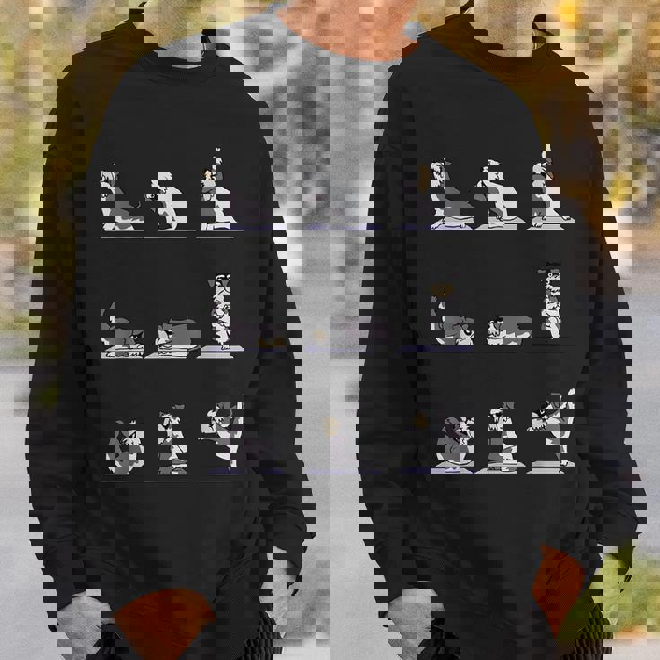 ミニチュア シュナウザー ヨガ スウェットシャツ 彼への贈り物