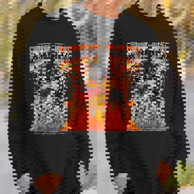 ムエタイタイボクシングフレーム90年代ブーツレッグスタイル スウェットシャツ 彼への贈り物