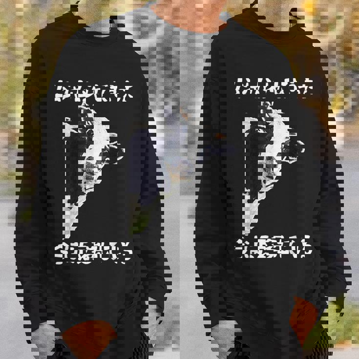 ムシャムシャしてやった今は反芻している ギャグ オヤジギャグ ジョーク お笑い 牛 ジョーク ツッコミ ネタ おもしろ スウェットシャツ 彼への贈り物