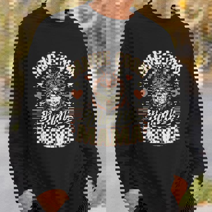 メインクーン猫種ペット-メインクーンママ スウェットシャツ 彼への贈り物