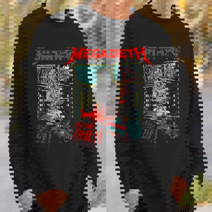 メガデス 世界をつぶす。暇つぶし。 スウェットシャツ 彼への贈り物