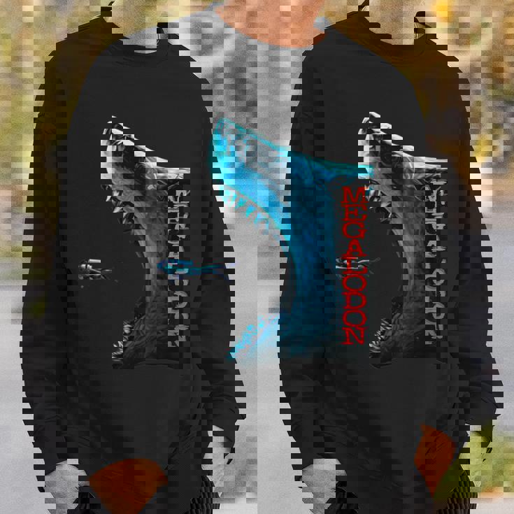 メガロドン モチーフ 原始のサメ サメ 鮫 略奪的な魚 背びれ メガロドン スウェットシャツ 彼への贈り物