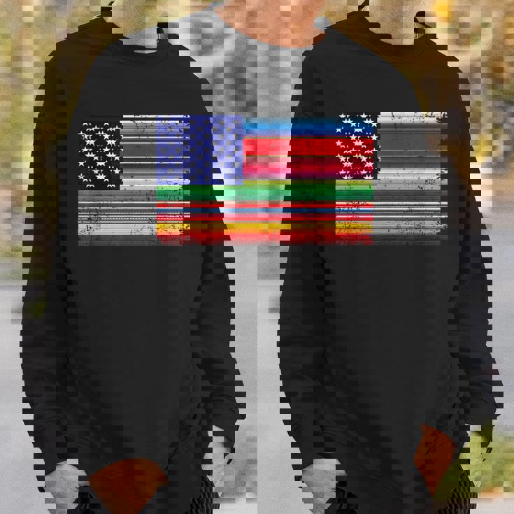 メキシコ アメリカ 国旗 アメリカ セラペ シンコ デ マヨ パーティー スウェットシャツ 彼への贈り物