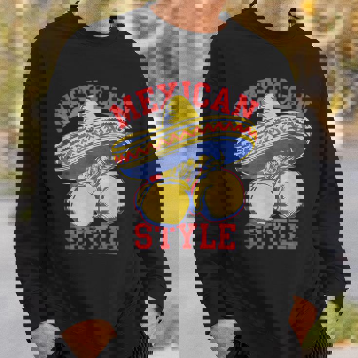 メキシコボクシングスタイル メキシコ国旗 メキシコボクシングスタイルフラッグ スウェットシャツ 彼への贈り物