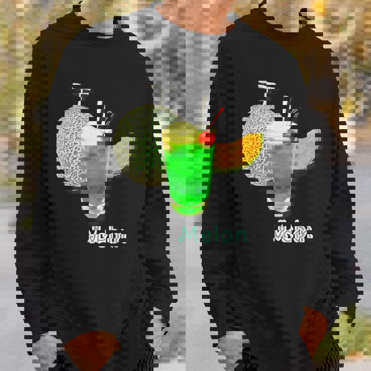 メロン 3 Melon メロンソーダ クリームソーダ カット 『デリシャス フルーツ』果物 リアル 面白い イラスト スウェットシャツ 彼への贈り物