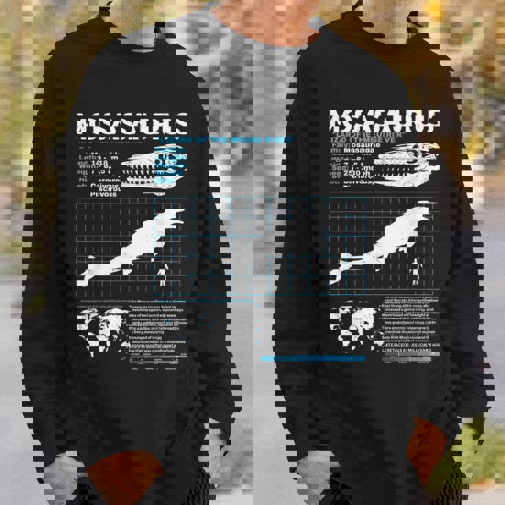 モササウルスファクトシート恐竜科学ファクトシート スウェットシャツ 彼への贈り物