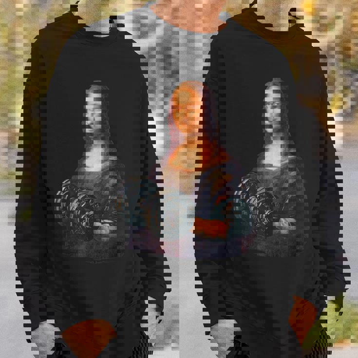 モナリザ 面白いtシャツ ジム 筋トレ ダイエット メンズ おもしろ 面白い 服 おもしろグッズ ネタ スウェットシャツ 彼への贈り物