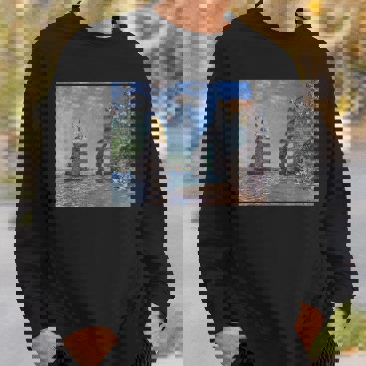 モネのエトルタの断崖 スウェットシャツ 彼への贈り物