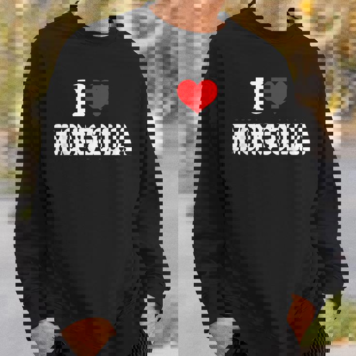 モンゴル I Love Mongolia スウェットシャツ 彼への贈り物