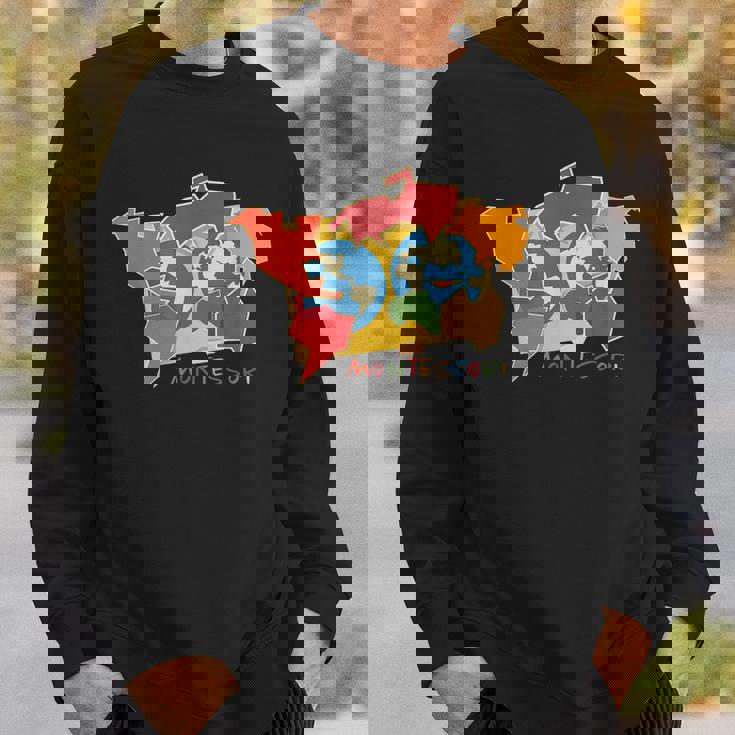 モンテッソーリ大陸の地図 スウェットシャツ 彼への贈り物