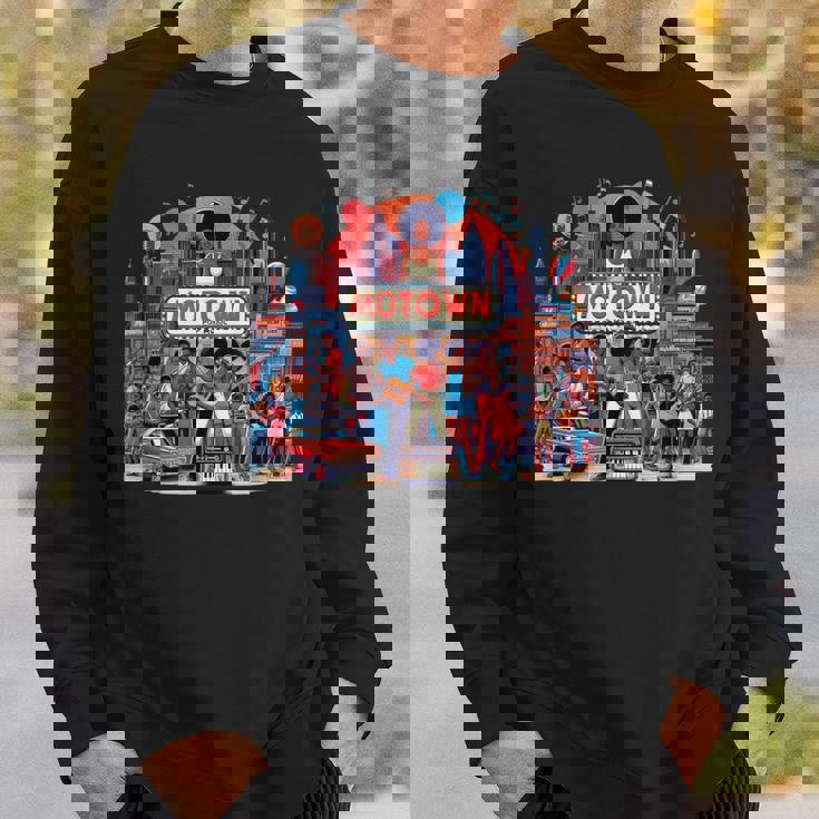 モータウン時代の懐かしい音楽デザイン スウェットシャツ 彼への贈り物