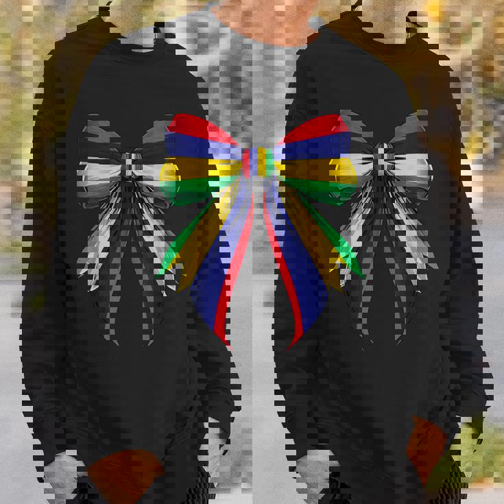 モーリシャス国旗 モーリシャスのプライド コケットリボン スウェットシャツ 彼への贈り物