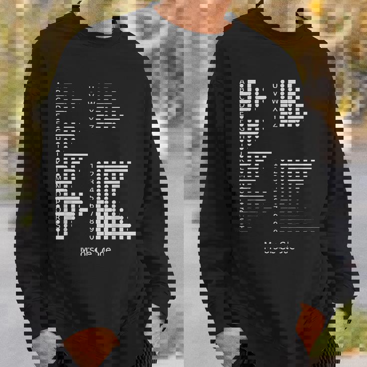 モールス符号tシャツ 国際モールス符号アルファベットシャツ スウェットシャツ 彼への贈り物