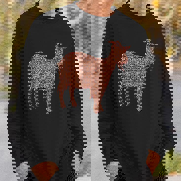 ヤギ動物コーヒー豆 スウェットシャツ 彼への贈り物