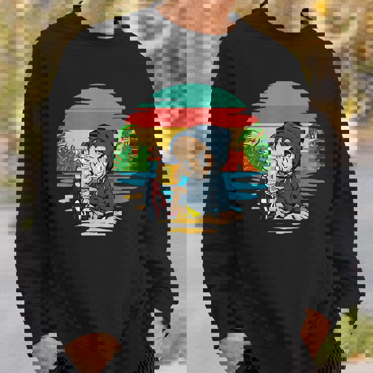 ヤシ、ビーチ、海、寒さ、太陽。 スウェットシャツ 彼への贈り物