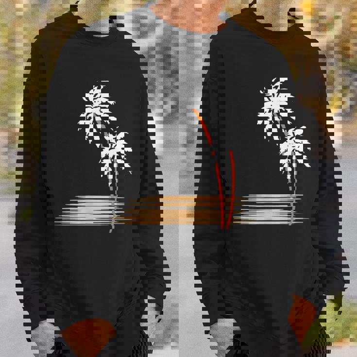 ヤシの木 夏 カラフル 胸 プリント ホリデー スウェットシャツ 彼への贈り物