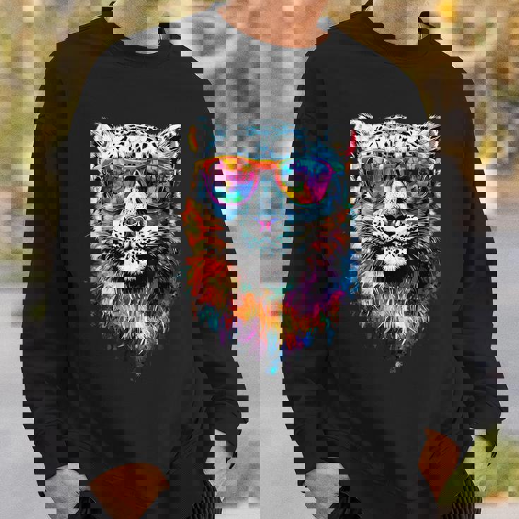 ユキヒョウ パンサー 大型ネコ科動物 ユキヒョウ スウェットシャツ 彼への贈り物