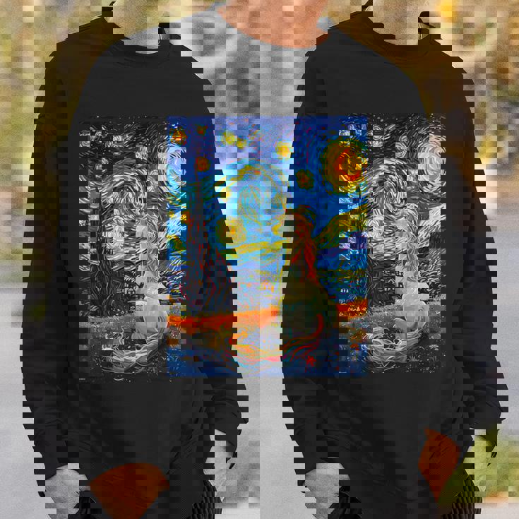 ユニコーン恋人のためのユニコーン恋人のスターリーナイトヴァンゴッホ スウェットシャツ 彼への贈り物