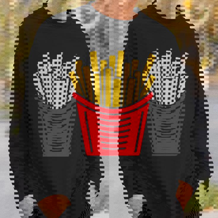 ユーモア 小さなミニマリスト シンプルなフライドポテト フライドポテト スウェットシャツ 彼への贈り物