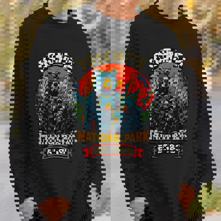 ヨセミテ国立公園 クマの家族 Est 1890 サンセットアート スウェットシャツ 彼への贈り物